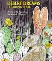 coloringbooksales DESERT DREAMS COLORING BOOK features Sonoran Desert plants and animals, by Thomas Wiewandt